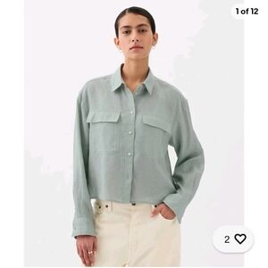 Mint Green Button-Up Shirt
